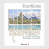 Mauritius Le Morne Brabant Mountain Souvenir Sticker (Vel)