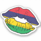 Mauritius Lipstick Liefde Vlag Sticker (Voorkant)