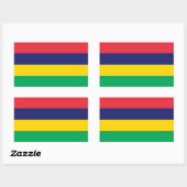 Mauritius - Mauritiaanse vlag Rechthoekige Sticker (Vel)