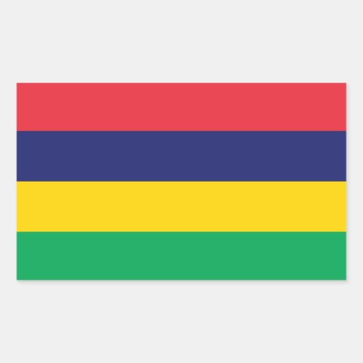 Mauritius - Mauritiaanse vlag Rechthoekige Sticker (Voorkant)