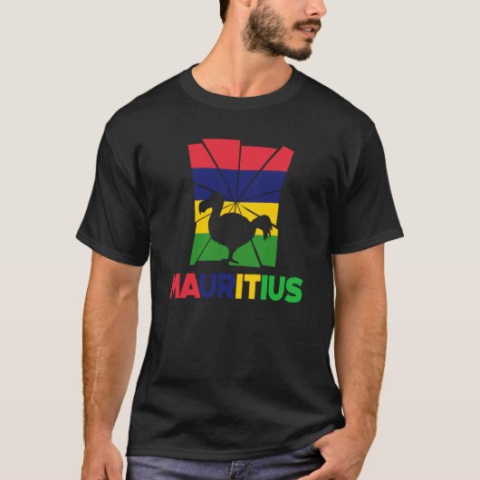 Mauritius Mauritian Mauritius Flag Animal Silhouet T-shirt (Voorkant)