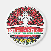 Mauritius Mauritisch Schweizer Schweiz Baum Wurzel Magneet (Voorkant)