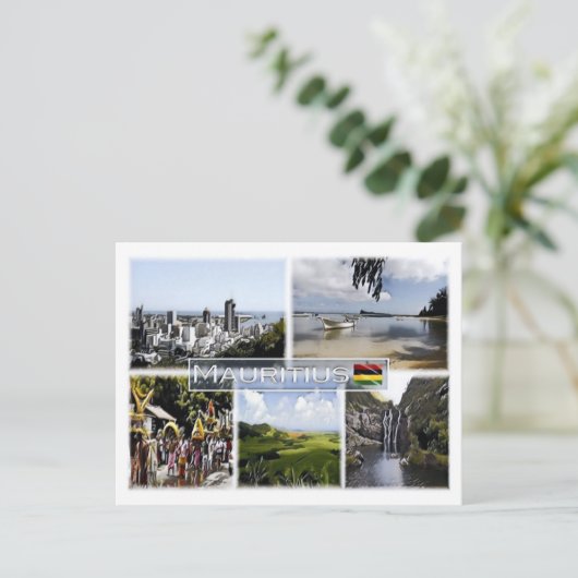 Mauritius - Mozaïek - Briefkaart (Staand voorkant)