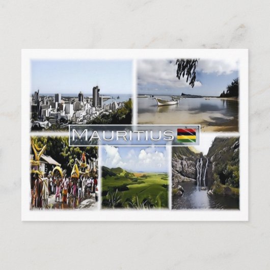 Mauritius - Mozaïek - Briefkaart (Voorkant)