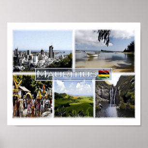 Mauritius - Mozaïek - Poster