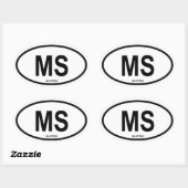 Mauritius "MS" Ovale Sticker (Vel)
