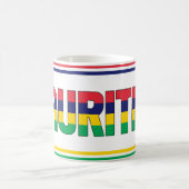 Mauritius National Flag Patriotic Koffiemok (Center)