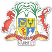 Mauritius - nationale wapenstilstand sticker (Voorkant)