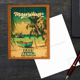 Mauritius-Oost-Afrika  Palm Trees Souvenirs Briefkaart