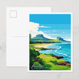 Mauritius Oost-Afrika Reizen  illustratie Briefkaart