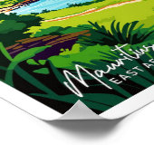 Mauritius Oost-Afrika Reizen  illustratie Poster (Hoek)