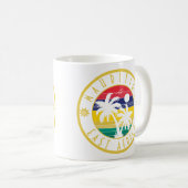 Mauritius Oost-Afrika Retro Sunset Souvenirs 60 Koffiemok (Voorkant rechts)