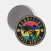 Mauritius Oost-Afrika Retro Sunset Souvenirs 60 Magneet (Voorkant / Achterkant)
