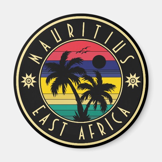 Mauritius Oost-Afrika Retro Sunset Souvenirs 60 Magneet (Voorkant)