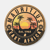 Mauritius Oost-Afrika Retro Sunset Souvenirs 60 Magneet (Voorkant)