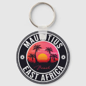 Mauritius Oost-Afrika Retro Sunset Souvenirs 60 Sleutelhanger (Voorkant)