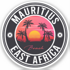 Mauritius Oost-Afrika Retro Sunset Souvenirs 60 Sticker