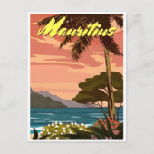 Mauritius Oost-Afrika Vintage reispalm Briefkaart (Voorkant)