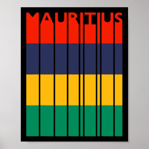 Mauritius Oude Mauritiaanse Vlag Vakantie Poster