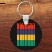 Mauritius Oude Mauritiaanse Vlag Vakantie Sleutelhanger (Voorkant)