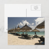 Mauritius, Poste de Flacq. Strandtafereel bij de Briefkaart (Voorkant / Achterkant)