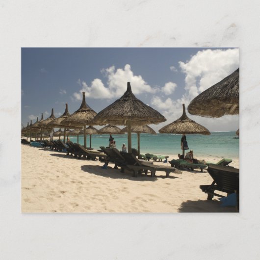 Mauritius, Poste de Flacq. Strandtafereel bij de Briefkaart (Voorkant)