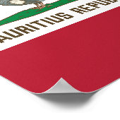 Mauritius Republiek Californië Flag Dodo Poster (Hoek)