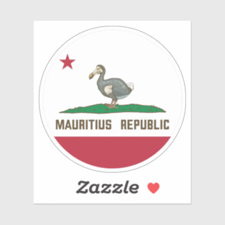 Mauritius Republiek Californië Flag Dodo Sticker