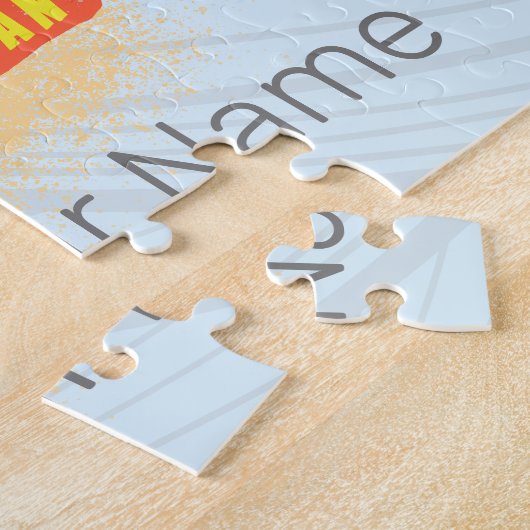 Mauritius Retro Indische Oceaan Dodo en Vlag Vinta Legpuzzel (Zijkant)