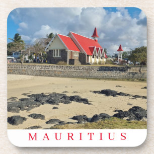 Mauritius rode kerk uitzicht onderzetters