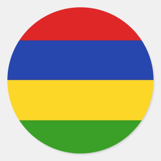 Mauritius Ronde Sticker (Voorkant)