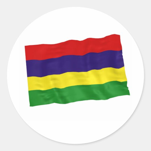 mauritius ronde sticker (Voorkant)