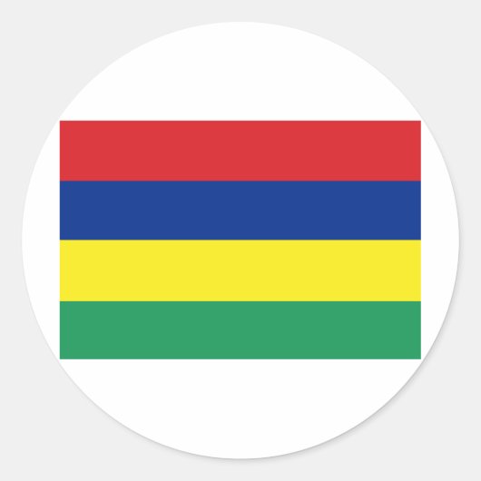 Mauritius Ronde Sticker (Voorkant)