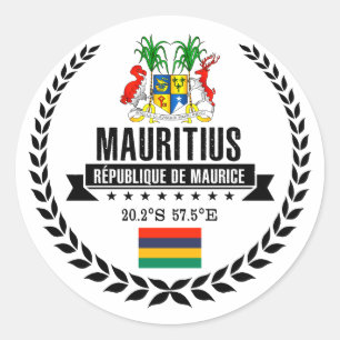 Mauritius Ronde Sticker