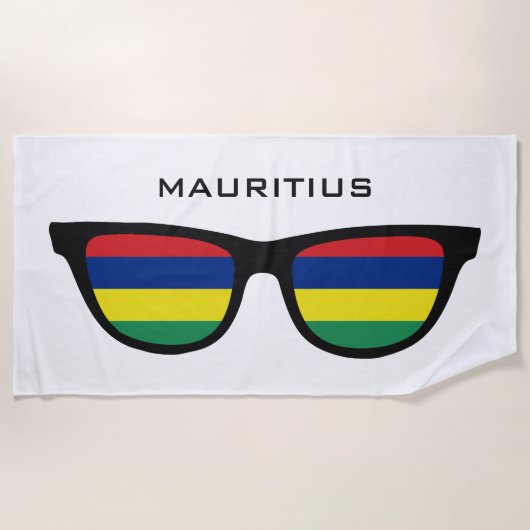 MAURITIUS Shades handdoek met eigen tekst (Voorkant)
