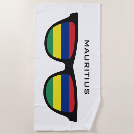 MAURITIUS Shades handdoek met eigen tekst (Voorkant)