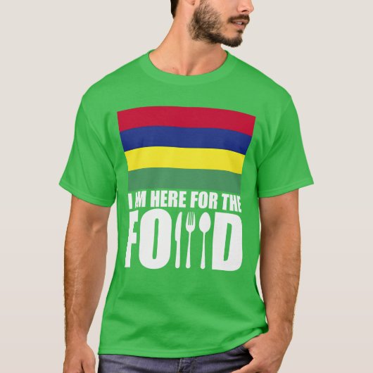 Mauritius souvenir eten reis retro t-shirt (Voorkant)