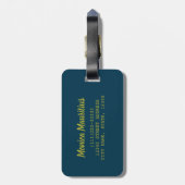 Mauritius  strand souvenir in de Indische Oceaan Bagagelabel (Achterkant verticaal)