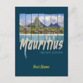 Mauritius strand souvenir in de Indische Oceaan Briefkaart (Voorkant)