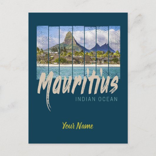 Mauritius strand souvenir in de Indische Oceaan Briefkaart (Voorkant)