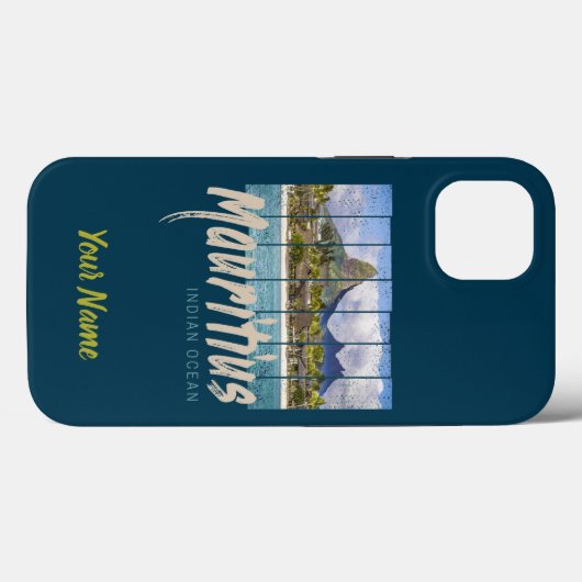 Mauritius strand souvenir in de Indische Oceaan Case-Mate iPhone Case (Achterkant (horizontaal))