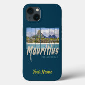 Mauritius strand souvenir in de Indische Oceaan Case-Mate iPhone Case (Achterkant)
