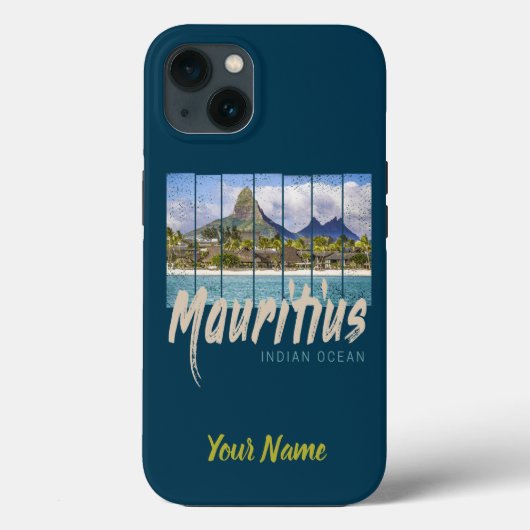 Mauritius strand souvenir in de Indische Oceaan Case-Mate iPhone Case (Achterkant)
