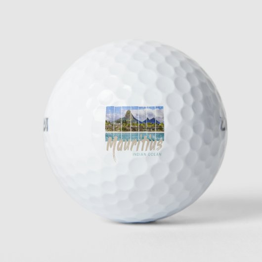 Mauritius strand souvenir in de Indische Oceaan Golfballen (Voorkant)