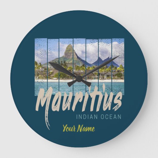 Mauritius  strand souvenir in de Indische Oceaan Grote Klok (Voorkant)