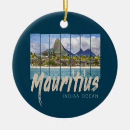 Mauritius  strand souvenir in de Indische Oceaan Keramisch Ornament