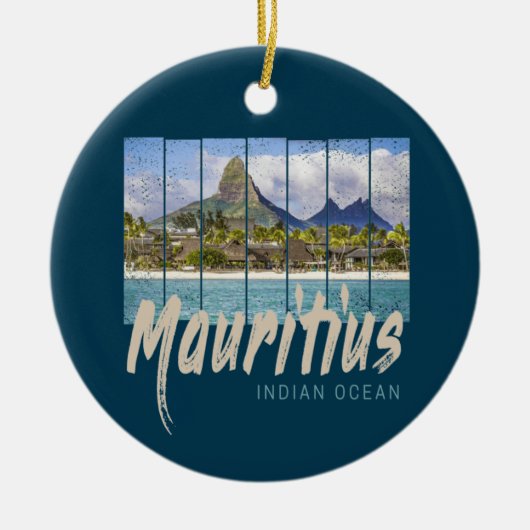 Mauritius strand souvenir in de Indische Oceaan Keramisch Ornament (Voorkant)