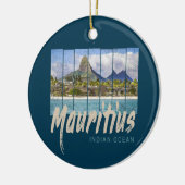Mauritius strand souvenir in de Indische Oceaan Keramisch Ornament (Links)