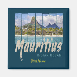 Mauritius  strand souvenir in de Indische Oceaan Magneet
