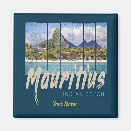 Mauritius  strand souvenir in de Indische Oceaan Magneet (Voorkant)